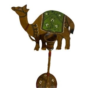 Old World Style Camel Candle Holder